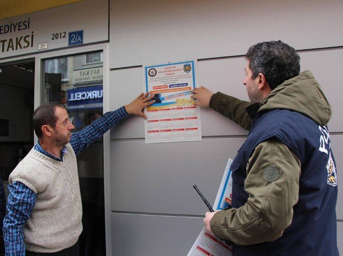 Bolu Polisinde Dolandırıcılara Karşı Yeni Yıl Takvimli Uyarı