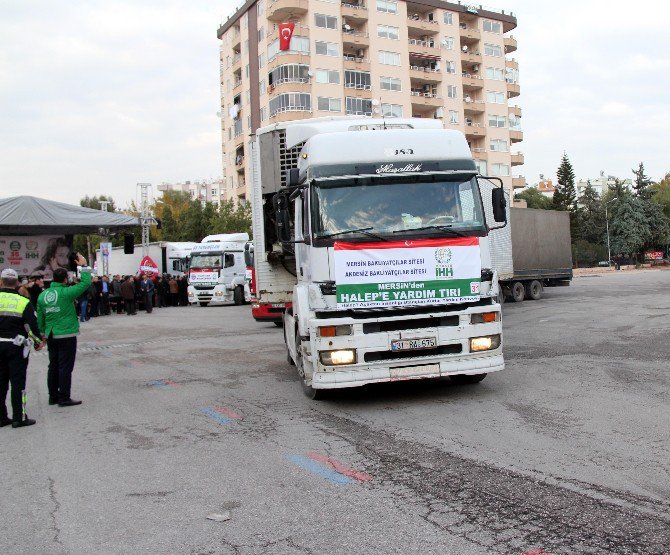 Mersin’den Halep’e 36 Yardım Tırı