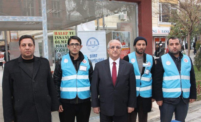 Siirt’te Halep İçin Yardım Kampanyası Sürüyor