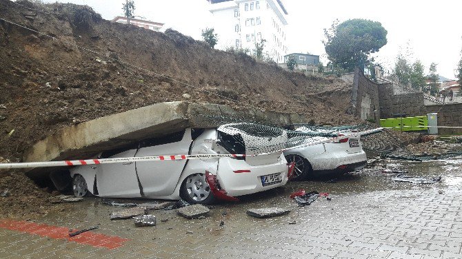 Alanya’da İstinat Duvarı Çöktü