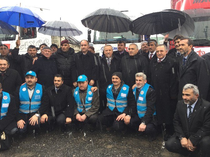 Sakarya’dan Halep’e 18 Tır Yardım Malzemesi Gönderildi