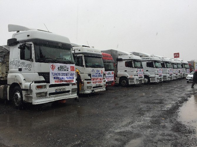 Sakarya’dan Halep’e 18 Tır Yardım Malzemesi Gönderildi