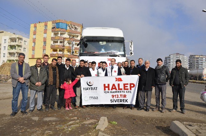 Siverek’ten Halep’e İnsani Yardımlar Sürüyor