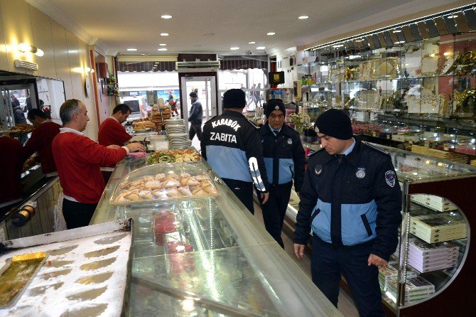 Zabıta Ekiplerinden Yılbaşı Öncesi Pastane Denetimi