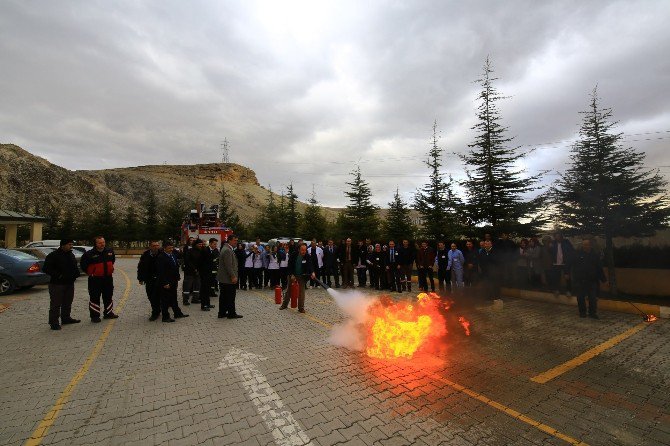 Hastanede Yangın Tatbikatı