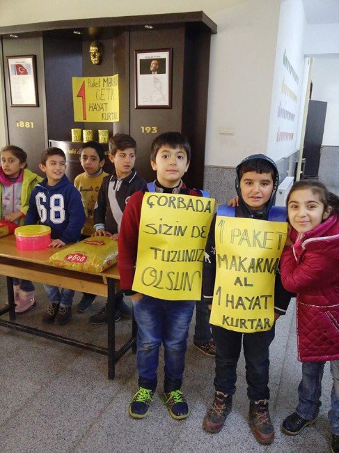 Kahtalı Miniklerden Halep’e Yardım Seferberliği