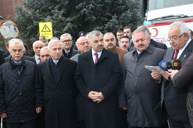 Kayseri’den Halep Ve Musul’a 12 Tır Yardım Malzemesi Gönderildi