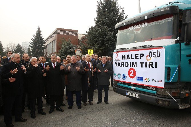 Kayseri’den Halep Ve Musul’a 12 Tır Yardım Malzemesi Gönderildi