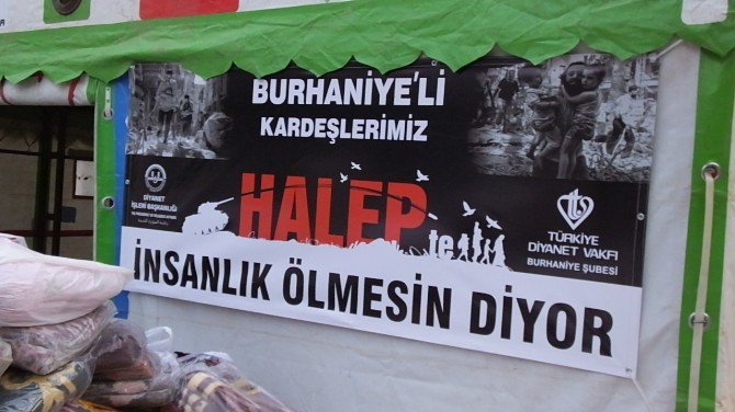 Burhaniye’de Halep İçin Yardım Kampanyası Başlatıldı