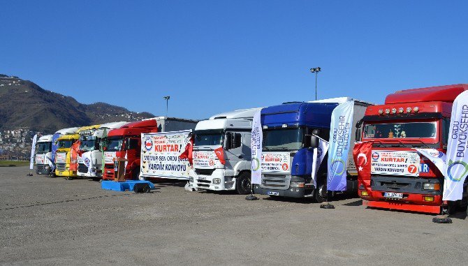 Ordu’dan Halep’e 7 Tır Dolusu Yardım