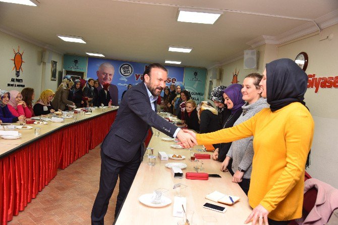 Başkan Doğan, Ak Parti Kadın Kolları Başkanı Yılmaz Ve Yönetimini Ziyaret Etti