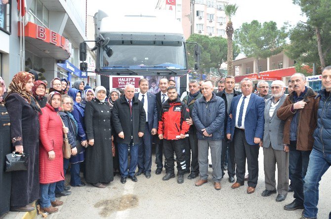 Soma’dan Halep’e 26 Ton Gıda Ve Giyim Yardımı