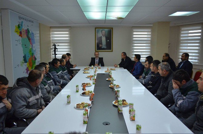 Başkan Gülcüoğlu, Temizlik İşleri Müdürlüğü Personelleriyle Bir Araya Geldi