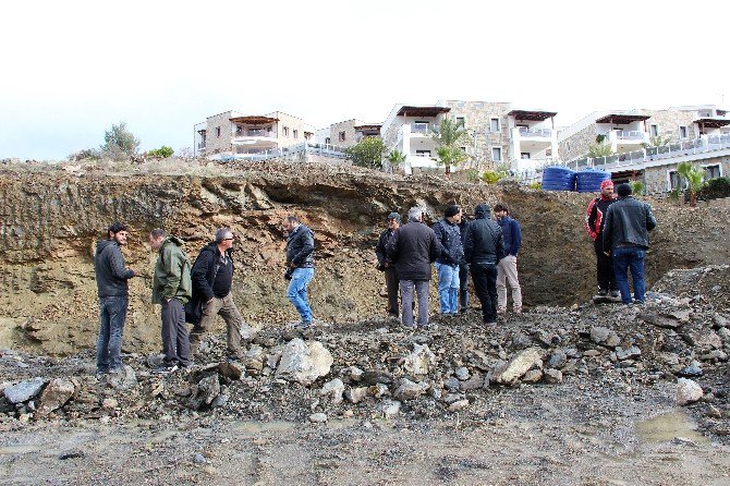 Bodrum’da İnşaat Alanında Göçük Meydana Geldi