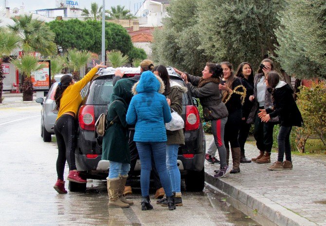 Çeşme’de Kar Sevinci