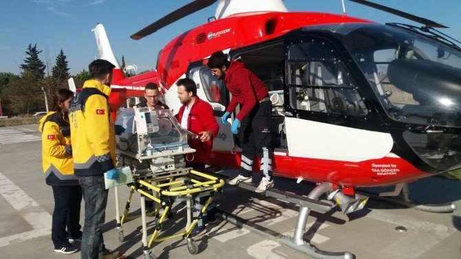 Ambulans Helikopter 3 Aylık Sinem İçin Havalandı