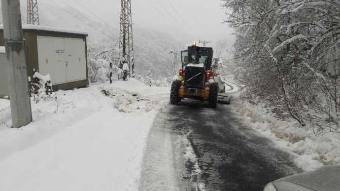 Yıkılan Elektrik Direği Hem Elektriksiz Bıraktı Hem Köy Yolunu Kapadı