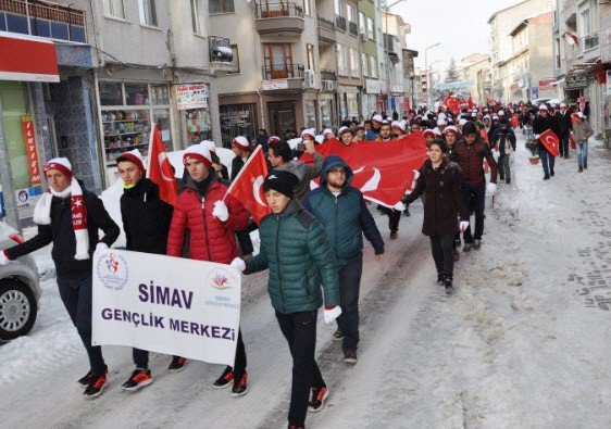 Simav’da Sarıkamış Şehitleri İçin Yürüyüş Yapıldı