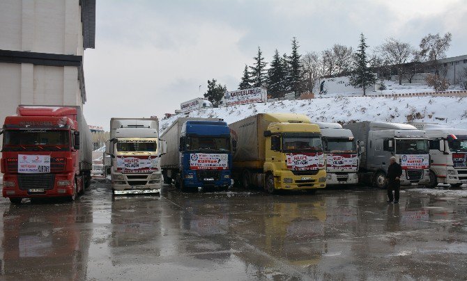 Bilecik’te 7 Tır Dolusu Yardım Malzemesi Suriye’ye Yola Çıktı