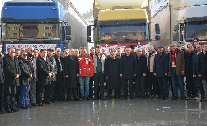 Bilecik’te 7 Tır Dolusu Yardım Malzemesi Suriye’ye Yola Çıktı