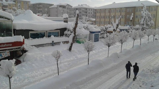 Kaynarca İlçesinde Kar Kalınlığı 1 Metreye Ulaştı