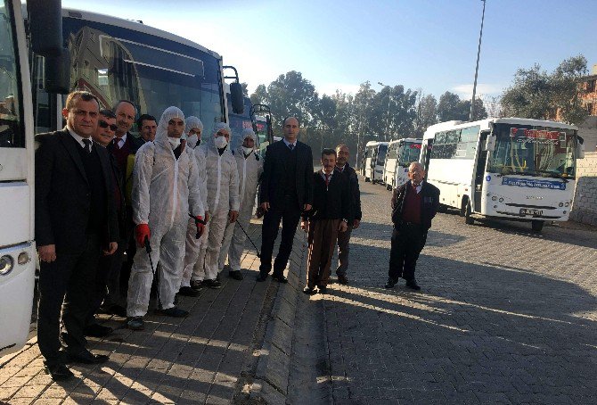 Büyükşehir Toplu Taşıma Araçlarını Gribe Karşı Dezenfekte Ediyor