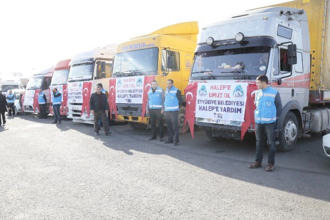 Eyyübiye Belediyesi Halep Ve Şırnak’a 5 Tır Dolusu Yardım Malzemesi Gönderdi