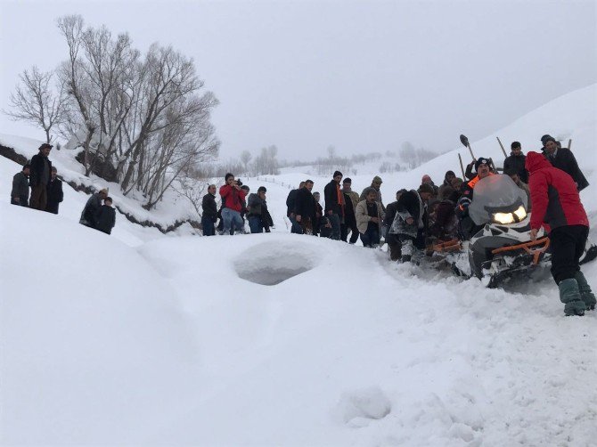 Çığ Altında Kalan Vatandaş Hastaneye Kaldırıldı