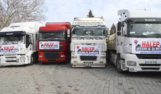 Halep İçin Yardım Tır’ları Yola Çıktı