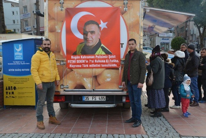 Aliağa’da, Şehit Polis Fethi Sekin İçin Lokma Döktürüldü