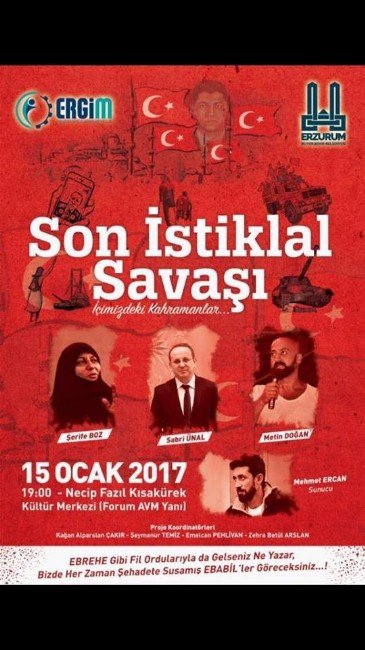 Ergim’den “Son İstiklal Savaşı” Konferansına Davet