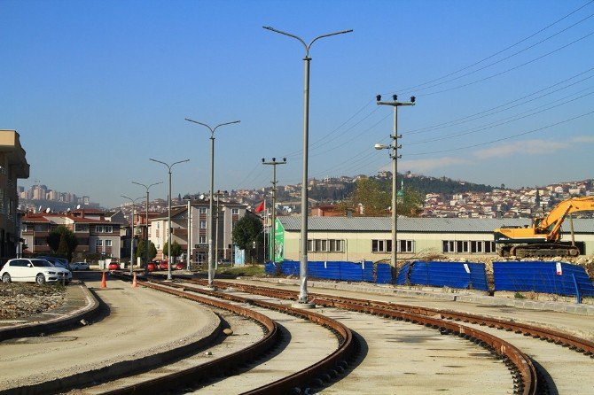 Adliye Ve Yeni Cuma Önünde Tramvay Çalışmaları İlerliyor