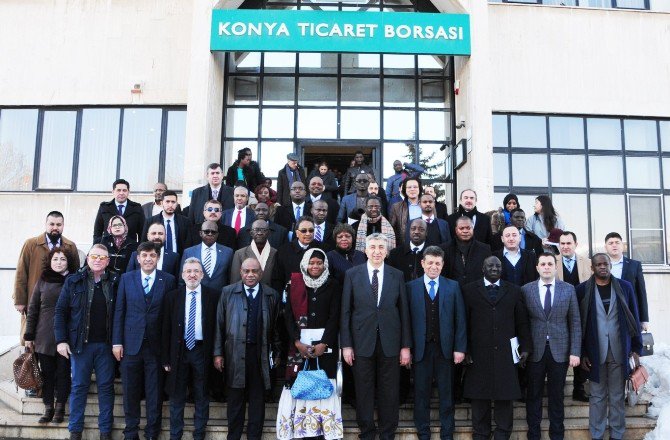 Afrika Büyükelçileri Konya Ticaret Borsası’nı Ziyaret Etti