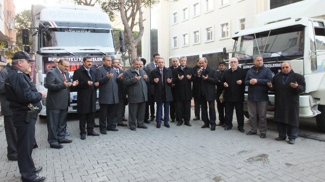 Burhaniye’de Halep’e Yardım Gönderildi