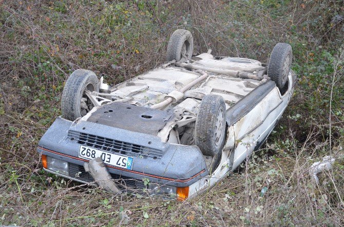 Sinop’ta Trafik Kazası: 1 Yaralı