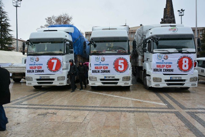 Uşak’tan Halep’e Yardım Gitmeye Devam Ediyor