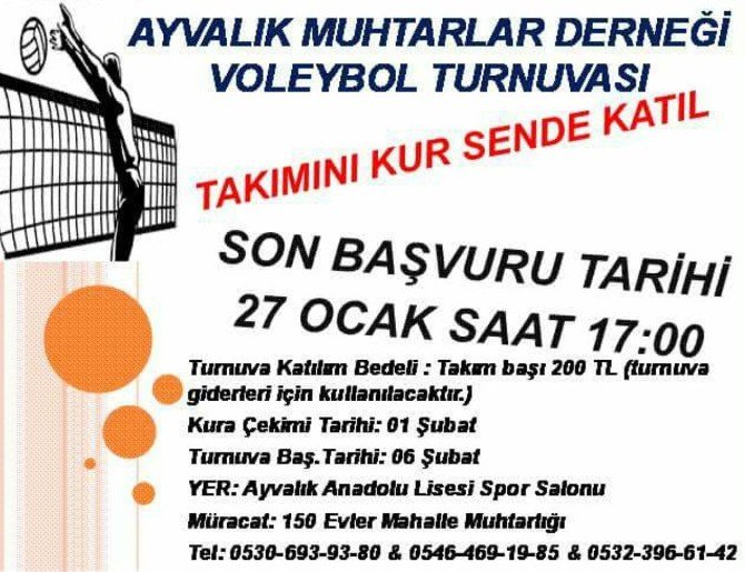 Ayvalık Muhtarlar Derneği’nden Voleybol Turnuvası