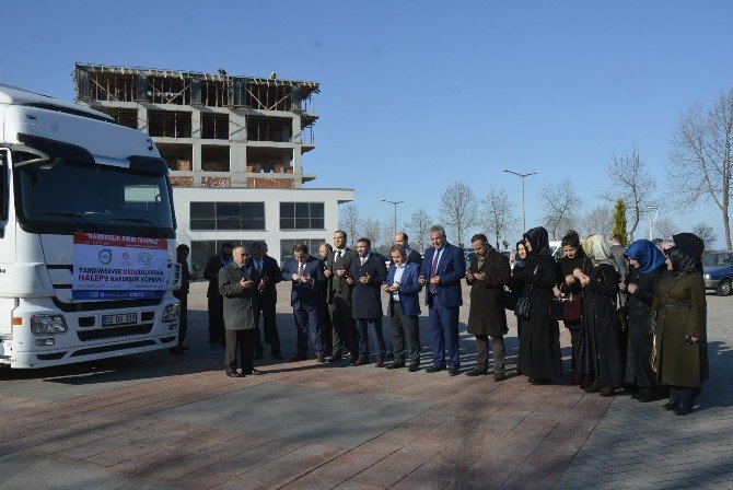 Fatsa’dan Halep’e Yardım Tırı Yola Çıktı