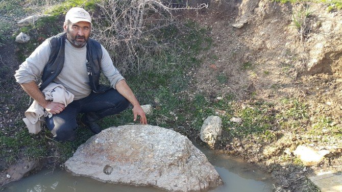 Koyun Otlatırken Tarihi Kalıntı Buldu