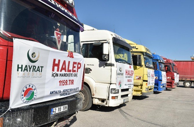 Kepez’den Halep’e 10 Tır İnsani Yardım