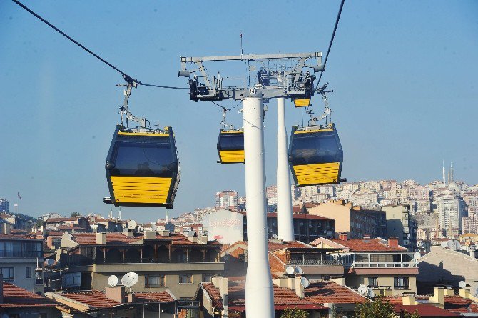 Ankara’da Teleferik Hattında Bakım Çalışması