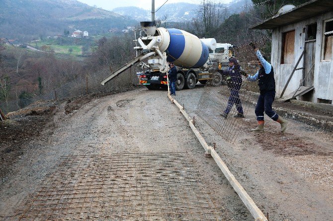 Fevzi Çakmak Caddesinde Beton Yol Çalışması