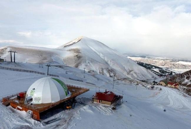 Erzurum’da Havadan Çekilen Kış Manzaraları