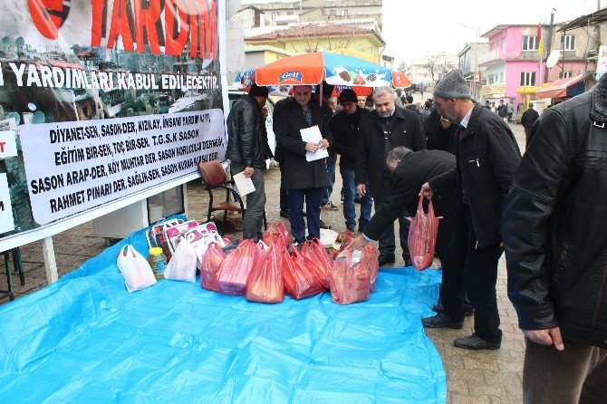 Sason’da Halep İçin Yardım Kampanyası Başlatıldı