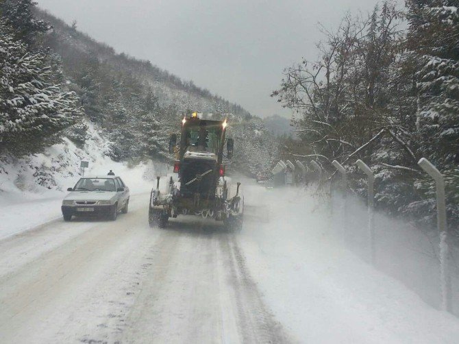 Dağ Yolunda Kar Sebebiyle Zincirleme Kaza