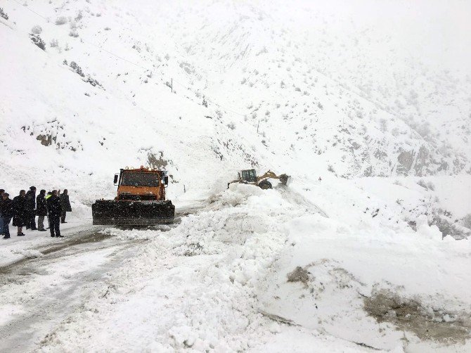 Hakkari-van Karayoluna Çığ Düştü