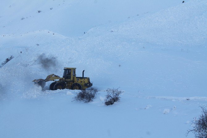 Bayburt’ta Çığ Köy Yolunu Kapattı