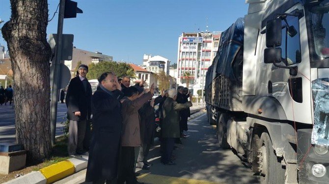 Aydın’da Müftülüğünün 2. Yardım Konvoyu Halep’e Uğurlandı