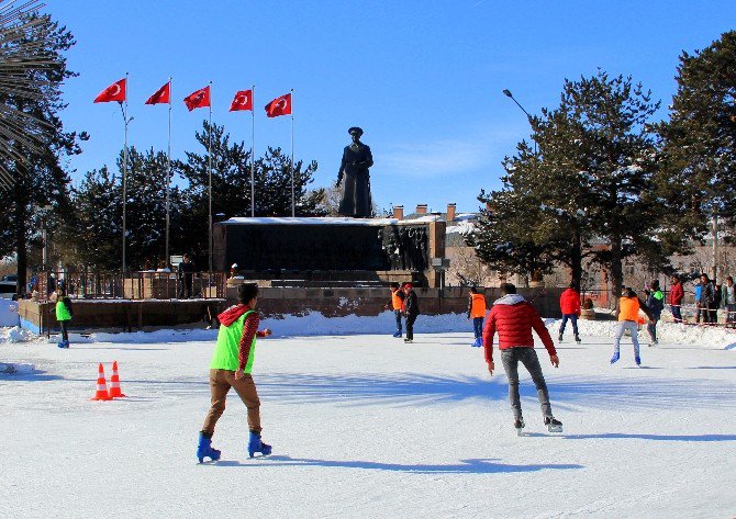 Süs Havuzunda ‘Buz Pateni’ Eğitimi