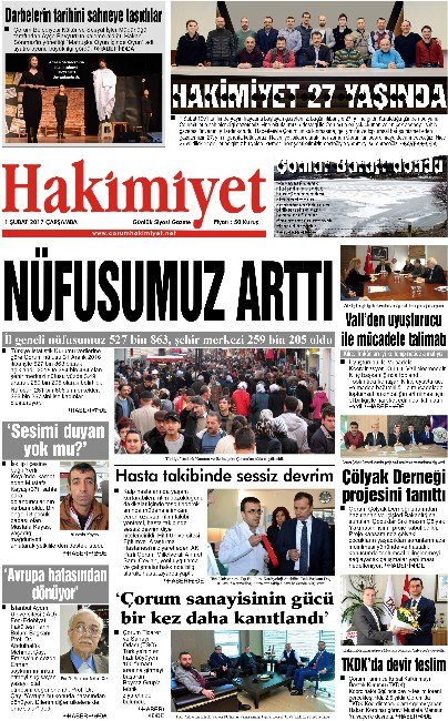 Çorum Hakimiyet Gazetesi 27. Yılını Okuyucularıyla Kutladı